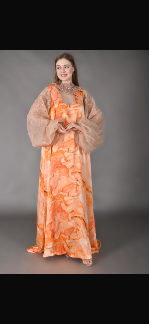 فستان سهرة برتقالي