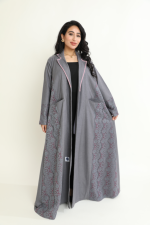 عبايه جوخ-رمادي